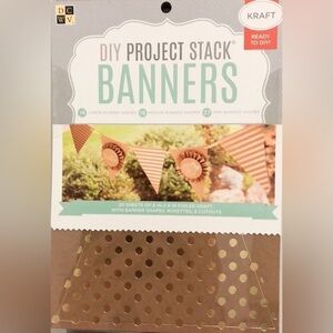 DCWV Kraft Banners Project Home Party supplies garland decor retro ornaments new